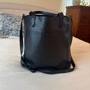 Madewell | Black Leather Transport Tote